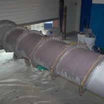 Przenośnik ślimakowy zabezpieczony materiałem Belzona 1812 (Ceramic Carbide FP)