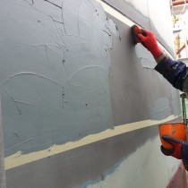 Fot.3. Reprofilacja powierzchni płaszcza stalowego kompozytem Belzona1111