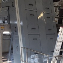 Obudowa kraty taśmowo-hakowej zabezpieczona powłoką Belzona 5111